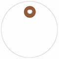 Bsc Preferred 2'' White Plastic Circle Tags, 100PK S-12329W